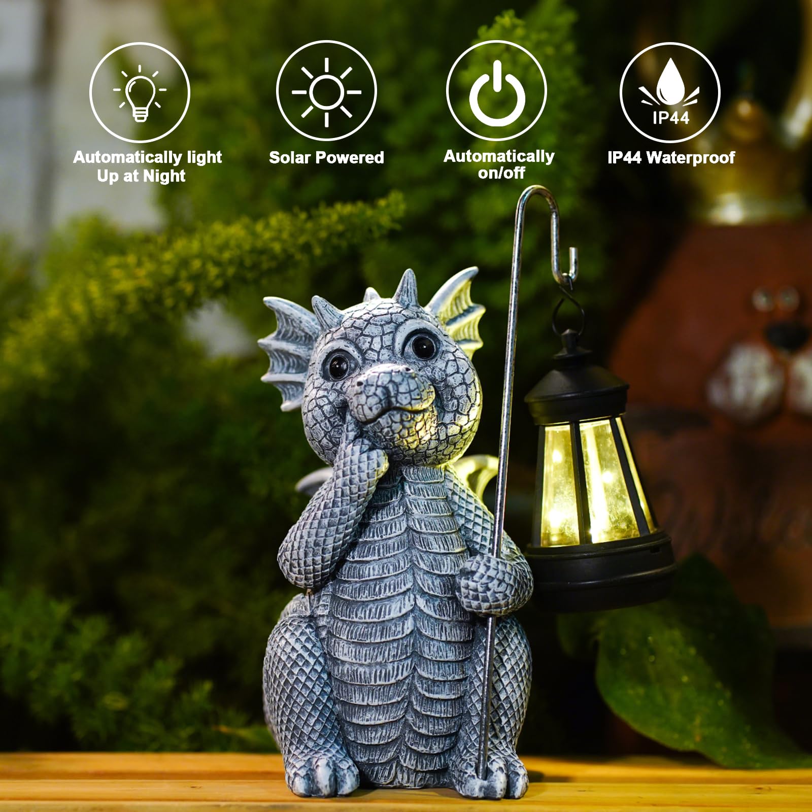 Amazon.com : Goodeco Dragon Garden Statue Outdoor with Solar